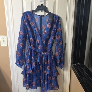 Elegant Long Sleeve Patterned Dress